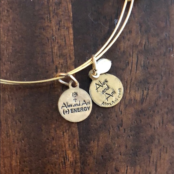 Alex and Ani gold & cream spike bangle - Picture 4 of 4